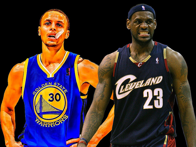 Stephen Curry & LeBron James, Flickr - Eric Whitley