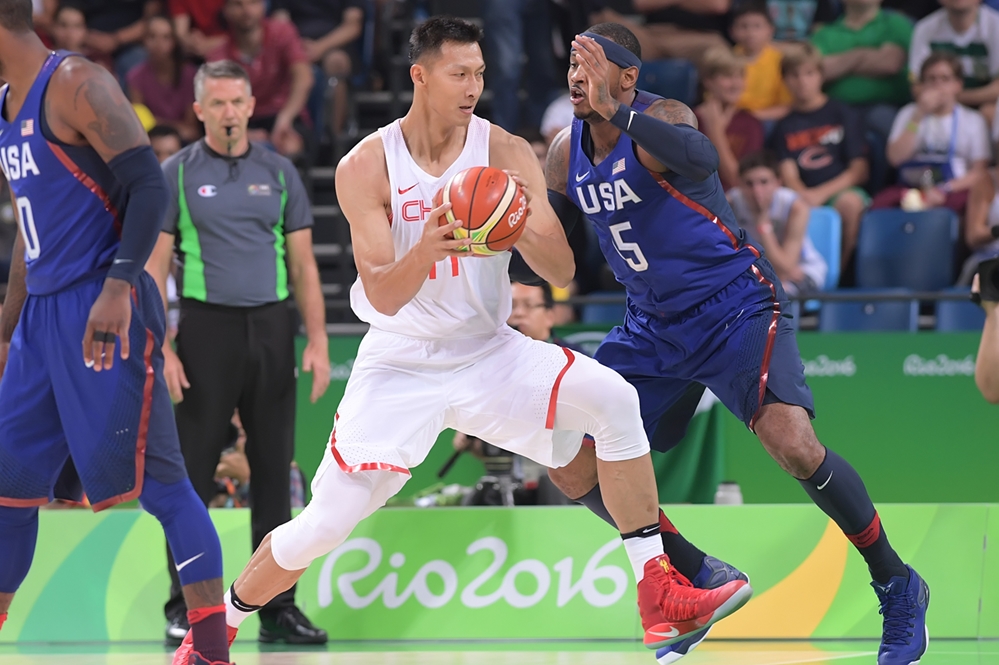 Jianlian Yi - Kina - Carmelo Anthony - USA - OL - Fiba