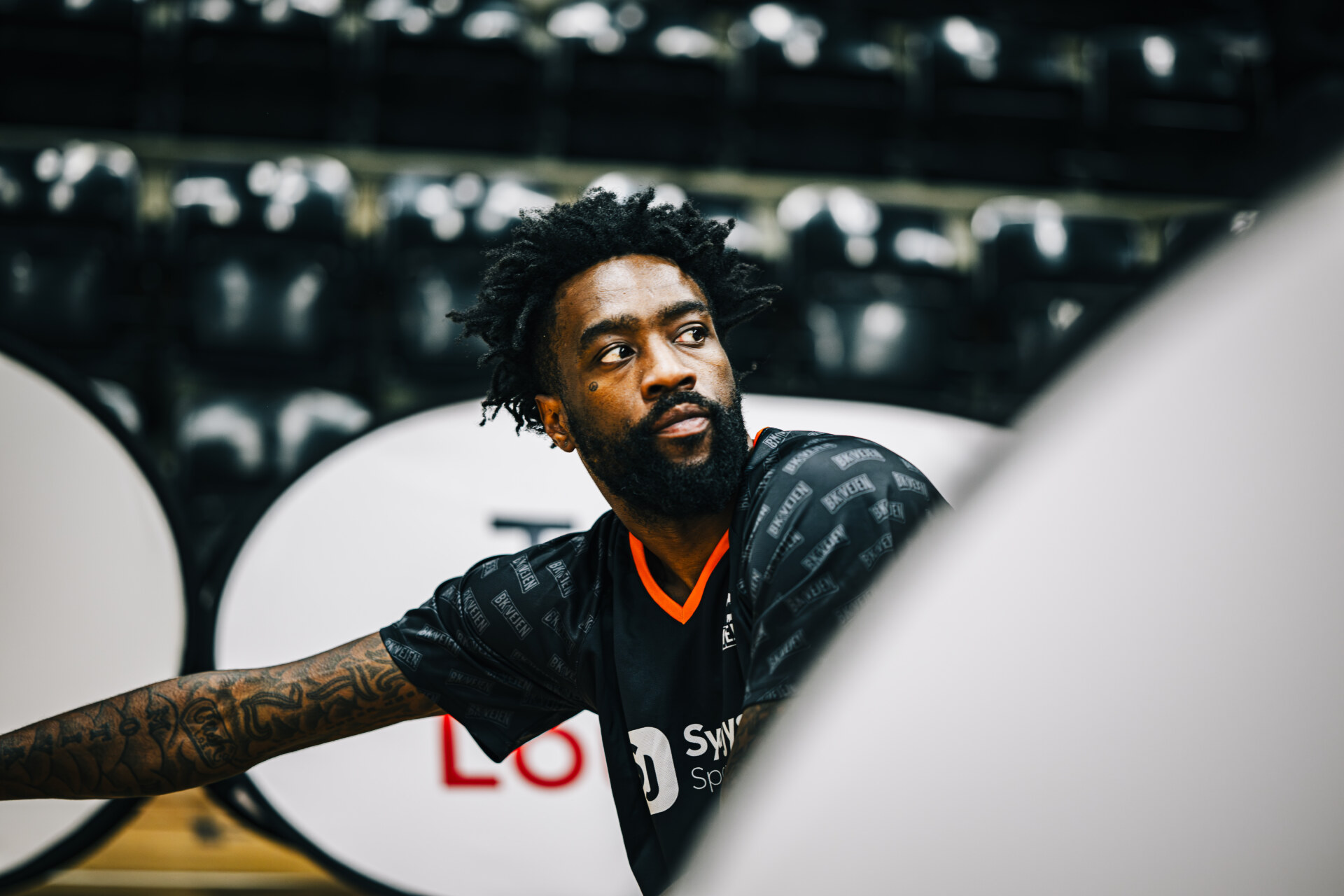 Tony Wroten under opvarmning for BK Vejen.